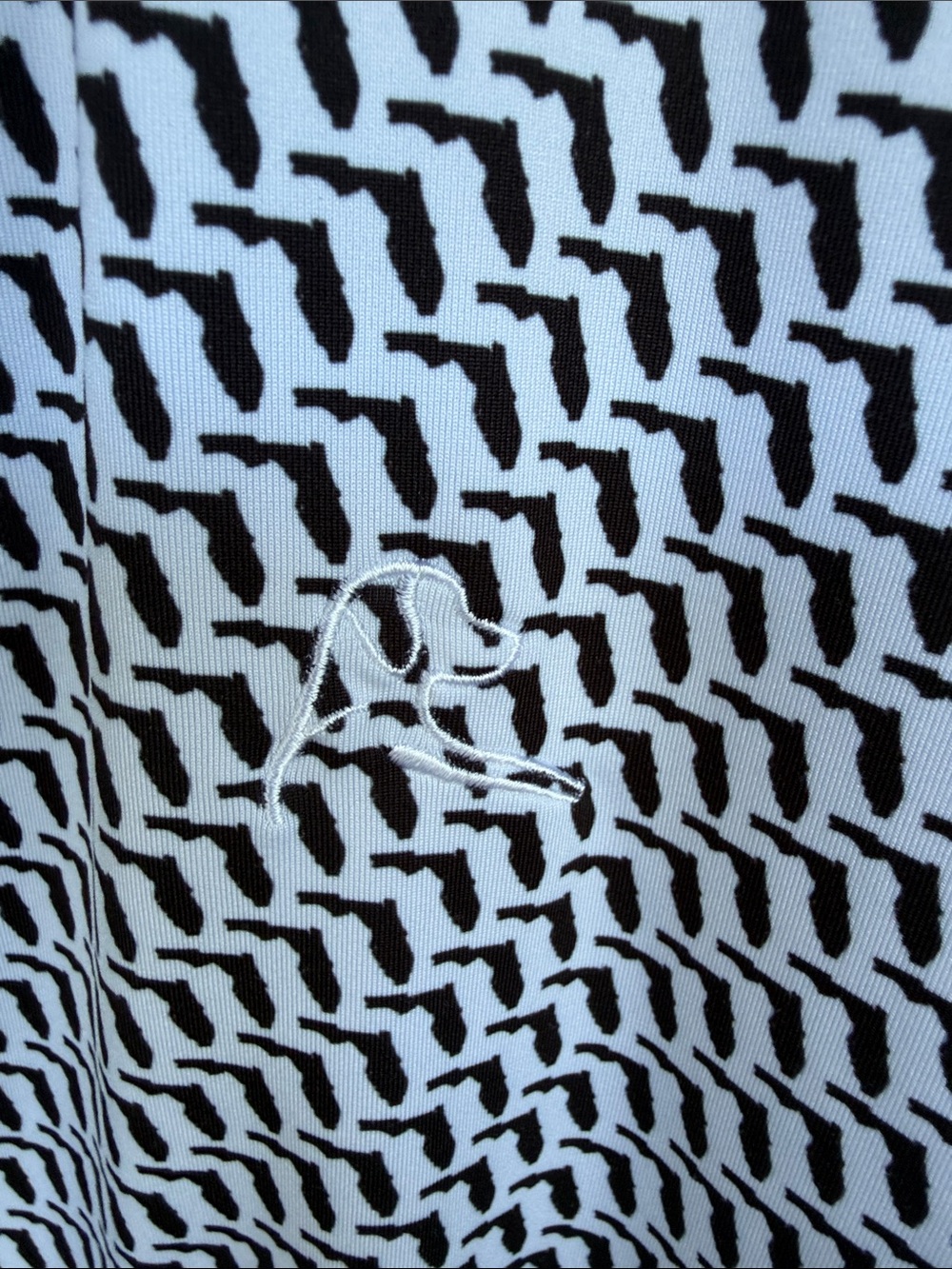 RHOBACK Florida all over print polo. Size XL